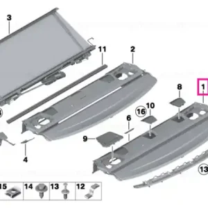 Vezi acum Rear window shelf SCHWARZ - BMW