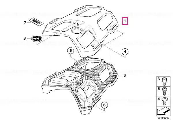 Luggage carrier, white aluminium - BMW Motorrad Plată securizată