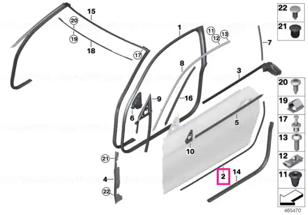 Etanșant cusătură ușă dreapta - BMW Premium