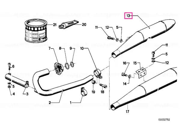 Silencer, right - BMW Motorrad Comandă acum