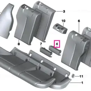 Upholstery parts backrest center section - BMW Vezi acum