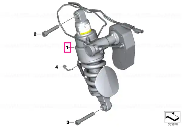 Plată securizată Arc suspensie ESA spate - BMW Motorrad