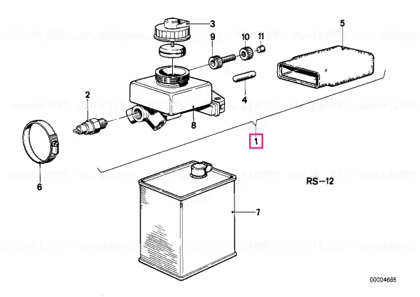 Brake master cylinder D=14MM - BMW Motorrad Cel mai vândut
