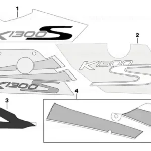 Retur ușor Stick-on label front right - BMW Motorrad