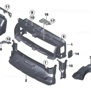 Air duct, exterior radiator, right -M- - BMW Ieftin