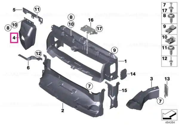 Air duct, exterior radiator, right -M- - BMW Ieftin