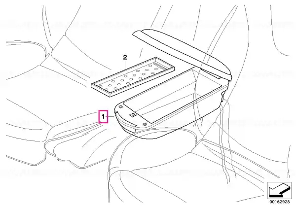Chilipir Centre arm rest, leather FRONT - BMW - Mini