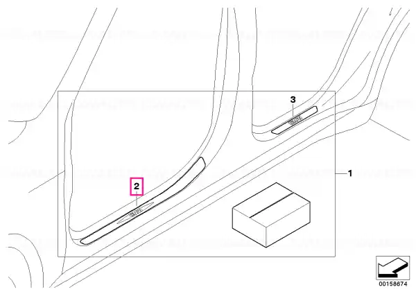 Mai ieftin Door sill strip, front left - BMW