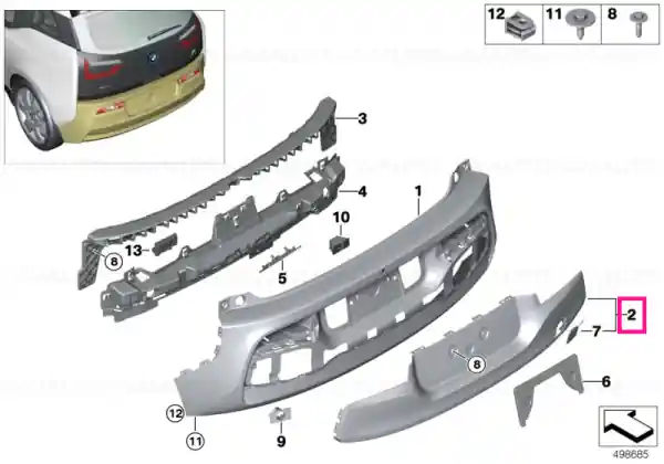 Chilipir Capac bara spate aprimat - BMW