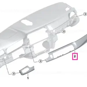 Bandou tablou bord lemn Fineline deschis dreapta - BMW Preferatul clienților