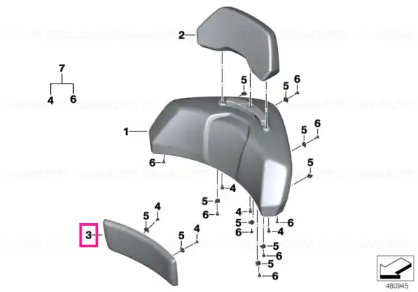 Popular Backrest lower section - BMW Motorrad