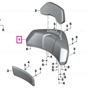Backrest upper section - BMW Motorrad Plată securizată