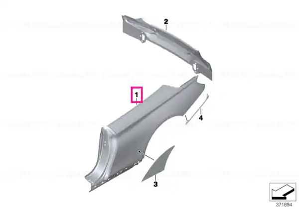 Cel mai bun preț Right rear side panel - BMW