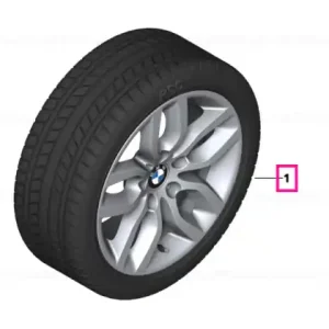 Wheel w/tyre,winter,light alloy RDC LC 225/60R17 99H - BMW Preț mic