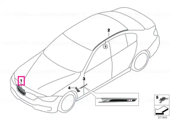 Grille, front, right M - BMW Cumpără online