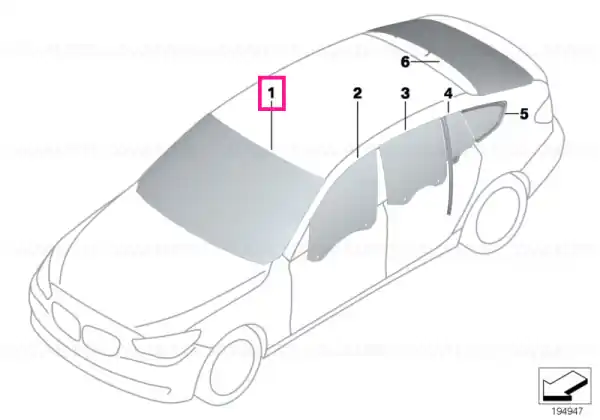Green windshield, grey schade band - BMW Cel mai vândut