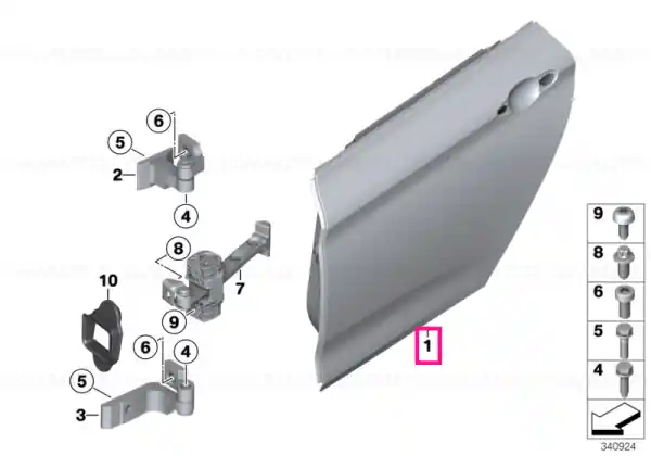 Door, rear left - BMW Preț mic