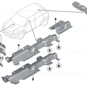 Livrare rapidă Heat insulation, firewall, lower - BMW - Mini