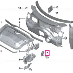 Comandă acum Insulation, strut tower, left - BMW - Mini