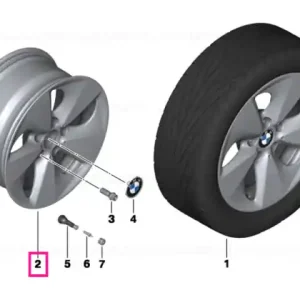 Alloy rim right 8JX17     ET:30 - BMW Ultima șansă