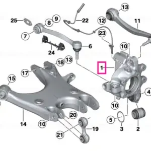 Wheel carrier, rear left - BMW Super ofertă