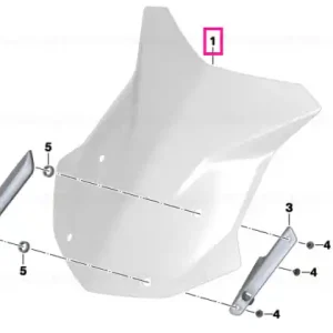 Windshield, high L=430MM - BMW Motorrad Nu rata