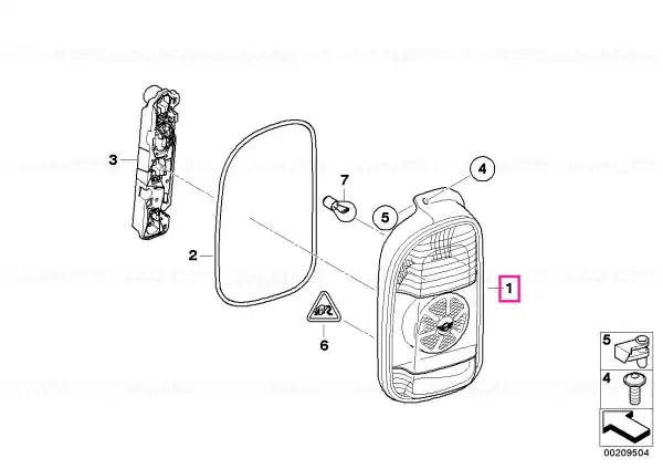 Rear light in the side panel, right - BMW - Mini Bestseller