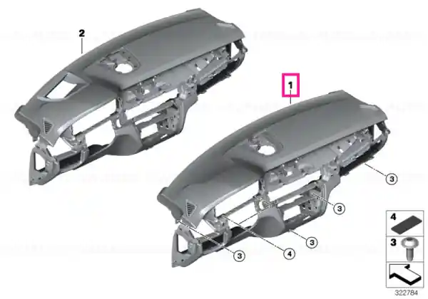 Cel mai vândut Instrument panel, leather SCHWARZ/MOKKA - BMW