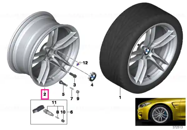 Disk wheel light alloy dekor silver 2 9JX19 ET:29 - BMW Reducere specială