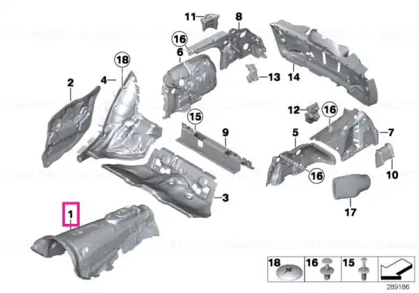 Transport gratuit Sound insulation, tunnel - BMW