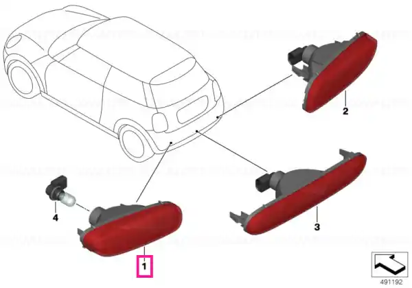 Preț redus Rear fog light - BMW - Mini