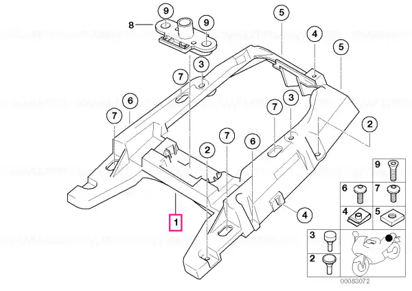 Rear carrier part - BMW Motorrad Preț redus