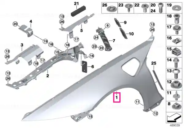 Ieftin Side panel, front left - BMW