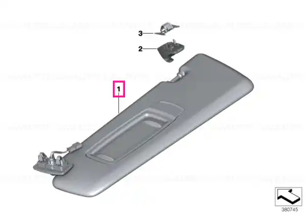 Ofertă de sezon Sun visor, foil, with mirror, right OYSTER - BMW