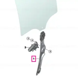 Window lifter without motor, rear right - BMW Chilipir