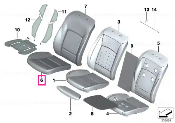 Popular Capac scaun multifuncțional piele A/C SCHWARZ - BMW