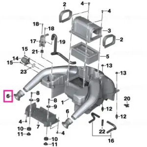 Set, intake neck, front - BMW Motorrad Disponibil imediat