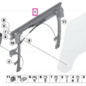 Window lifter without motor,front left - BMW - Mini Retur ușor