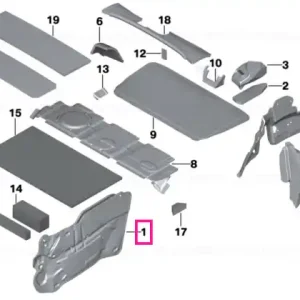 Sound insulation, door, front left - BMW - Mini Super ofertă