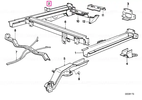 Ieftin Right rear side member - BMW