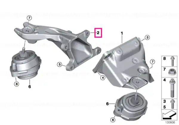 Bestseller Suport motor, dreapta - BMW X5 E53
