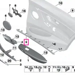 Accent strip, rear left VENETOBEIGE - BMW Noutate