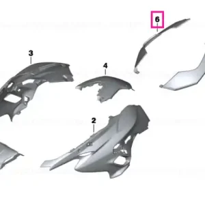 Chilipir Panou trim lateral spate dreapta GLACIER-SILVER - BMW Motorrad