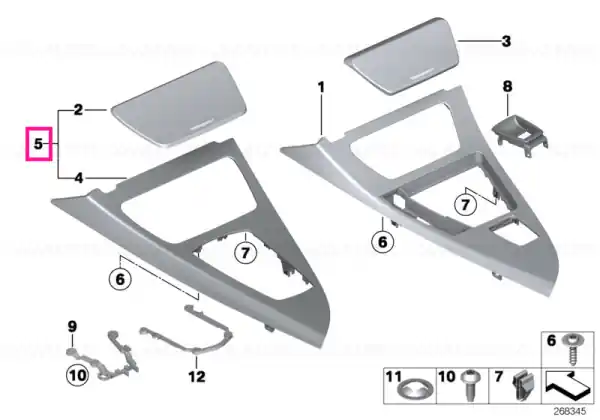 Preț mic Set ornamente decorative, lemn stejar - BMW