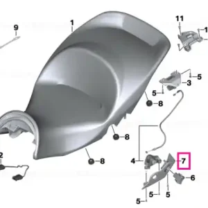 Trim cilindru broască scaun o-bucată - BMW Motorrad Expediere rapidă