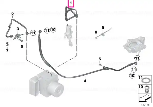 Conductă frână circuit control spate - BMW Motorrad Ultima șansă