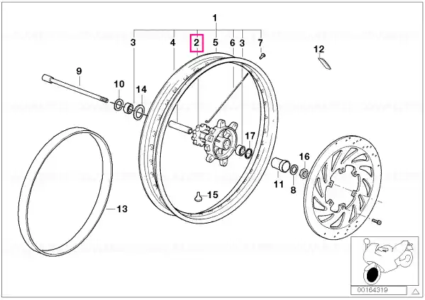 Preț redus Wheel hub, front - BMW Motorrad