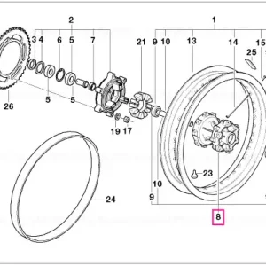 Wheel hub rear - BMW Motorrad Retur gratuit