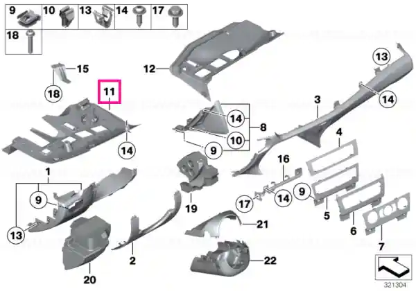 Reduceri Panou trim pedaleCommand SCHWARZ - BMW
