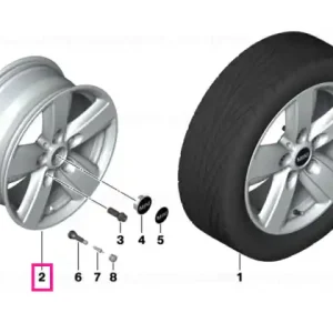 Light alloy rim, silver 7JX16     ET:50 - BMW - Mini Preferatul clienților
